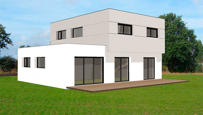 maison moderne carre