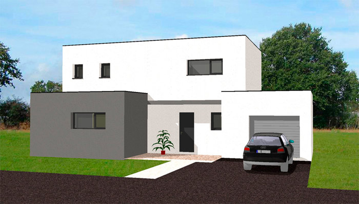 maison moderne carre