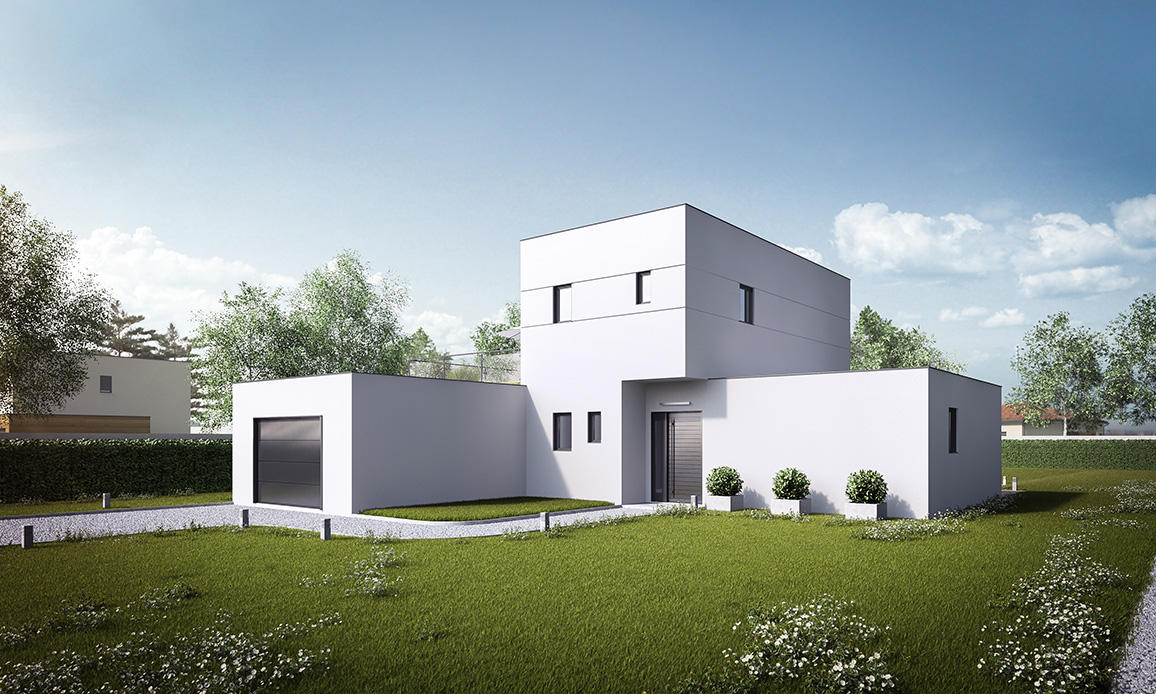 maison moderne carre