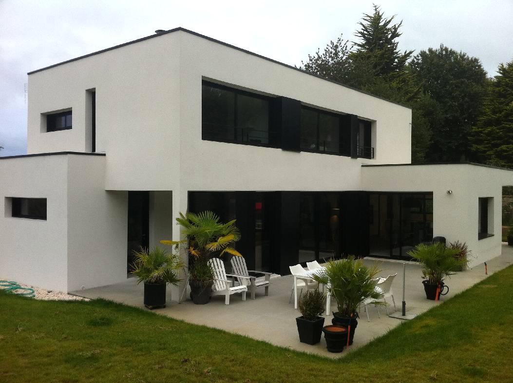 maison moderne toit plat