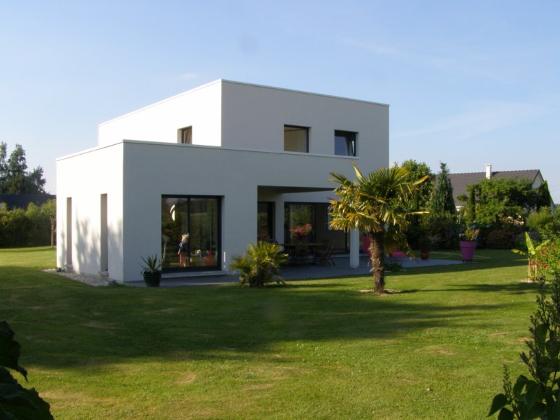maison moderne toit plat
