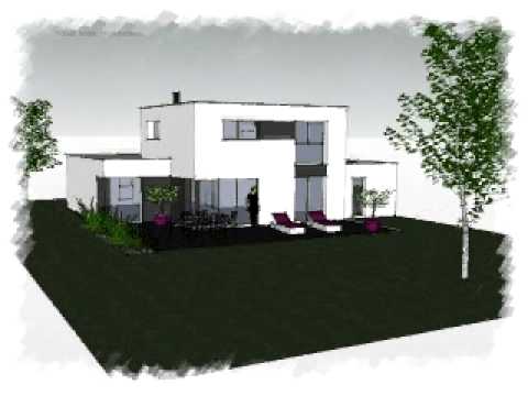maison moderne toit plat