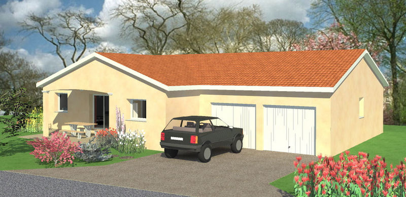 maison plain pied avec 2 garages