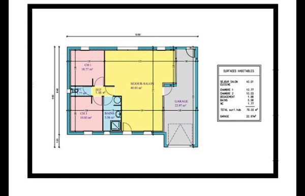 maison plain pied avec 2 garages