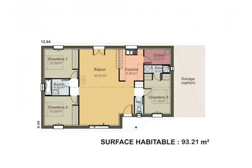 maison plain pied avec 2 garages