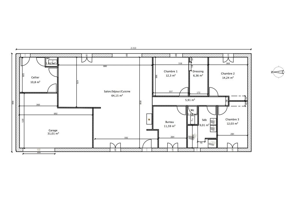 maison plain pied de 150m2