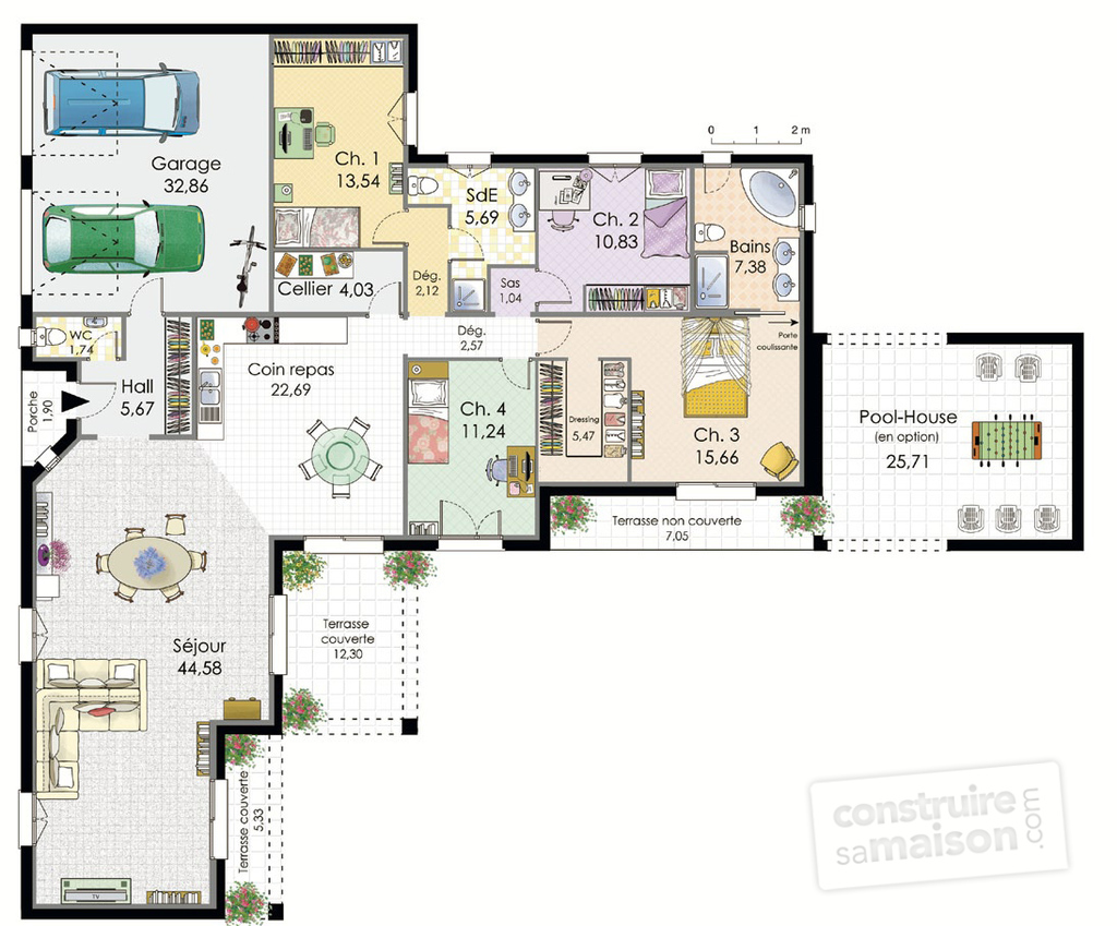 maison plain pied de 150m2