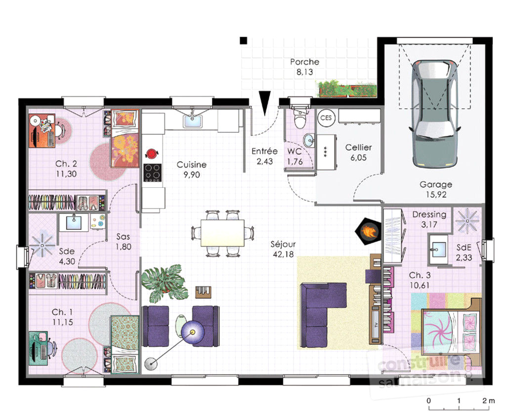 maison plain pied jura